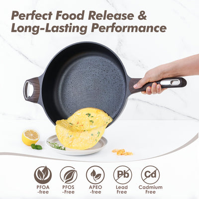 SENSARTE top-down open pan showing deep 6 qt cooking space for meals