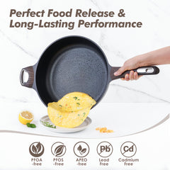 SENSARTE top-down open pan showing deep 6 qt cooking space for meals