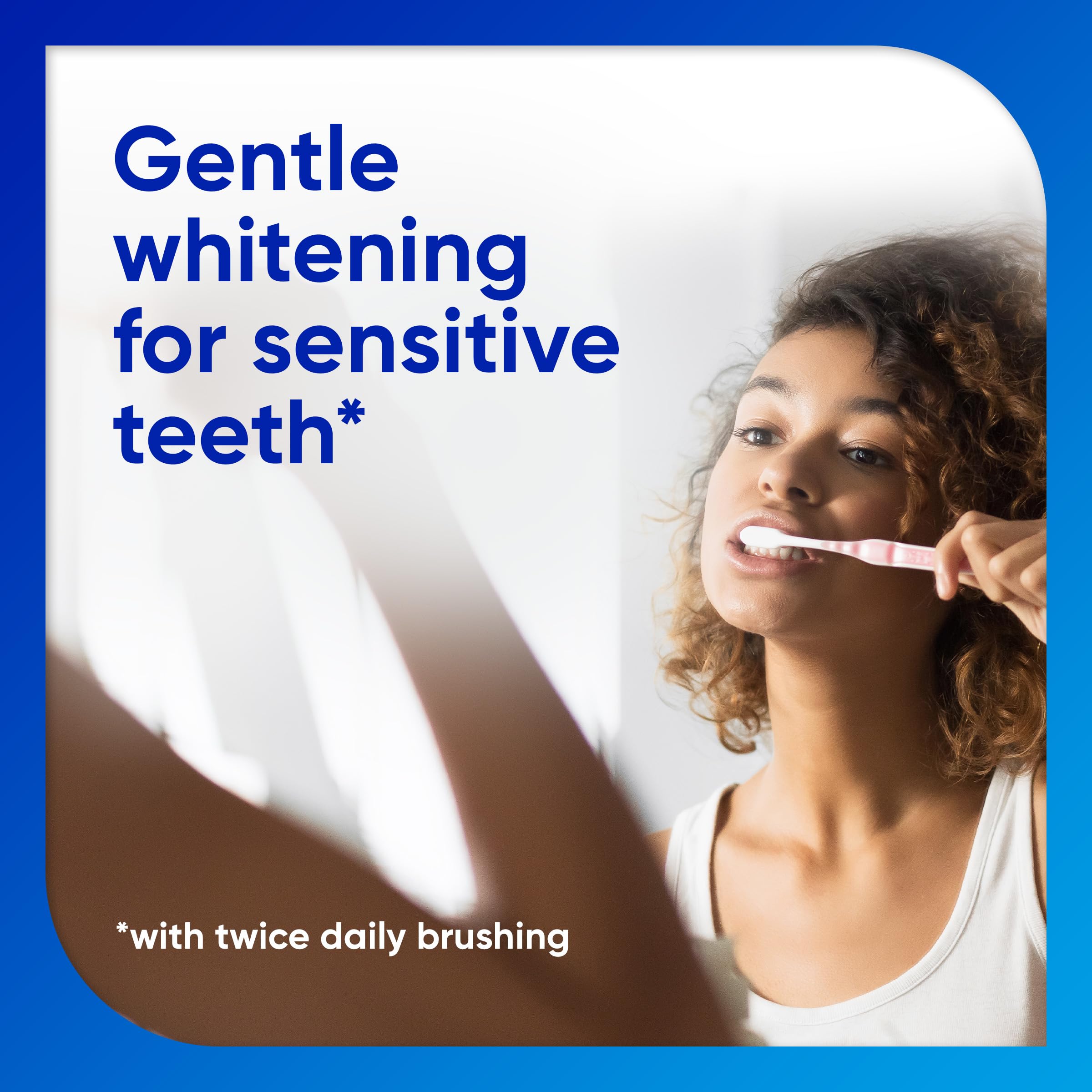 Sensodyne detalle del sello sin SLS y recomendación dental confiable