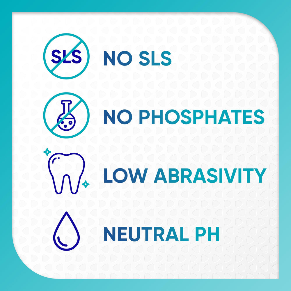 SENSODYNE PRONAMEL etiqueta de ingredientes, muestra flúor y minerales