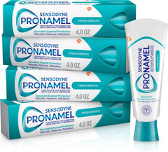 SENSODYNE PRONAMEL frontal del paquete mostrando beneficio de esmalte