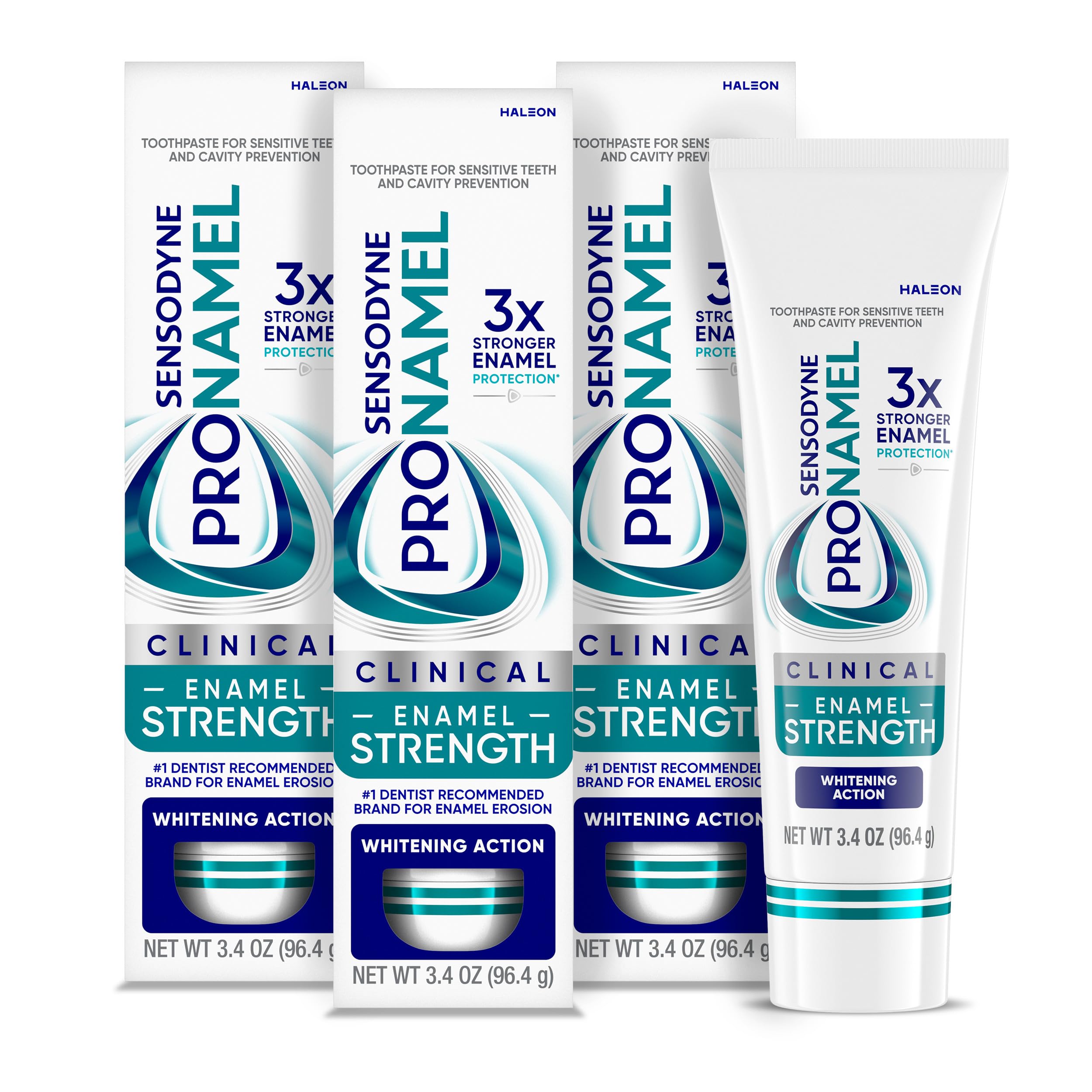 Sensodyne Pronamel vista frontal del empaque, protección del esmalte