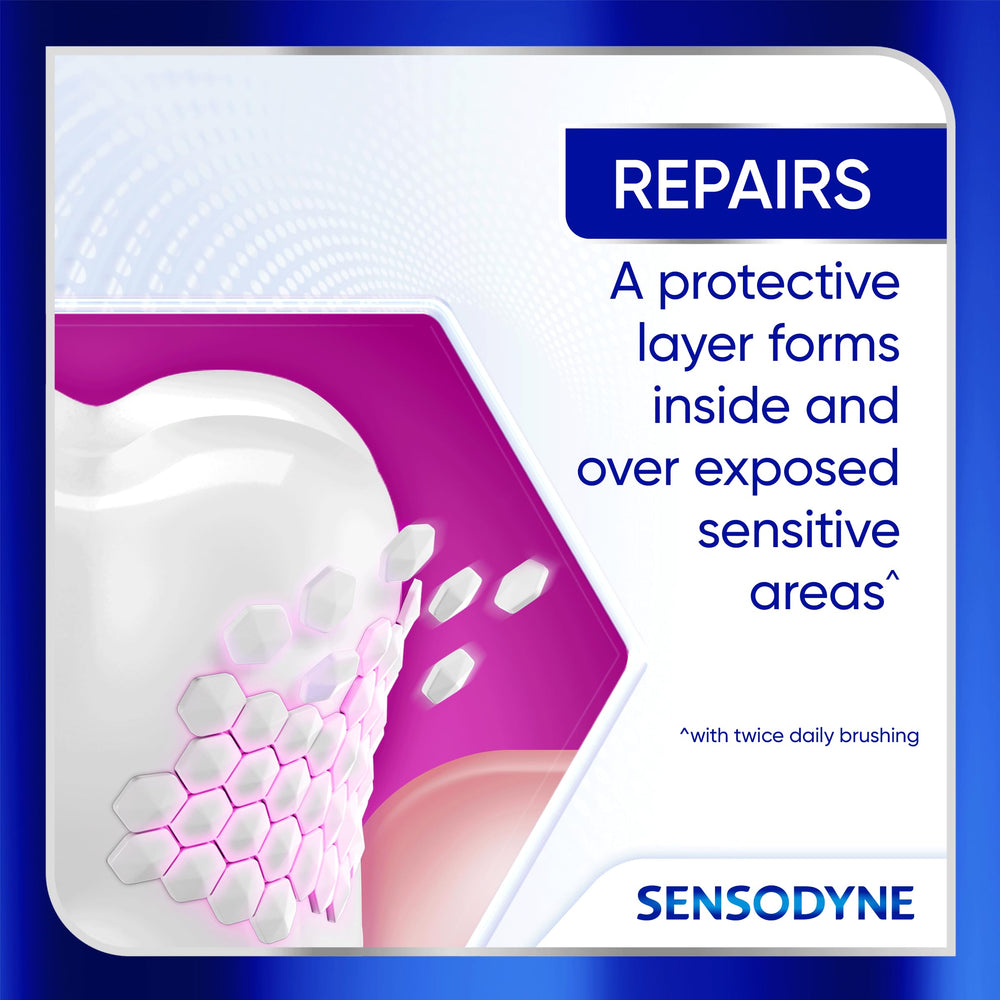 Single Sensodyne tube packed in travel bag for on-the-go sensitivity relief