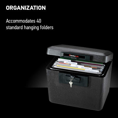 SentrySafe interior with USBs and paperwork showing digital and paper protection