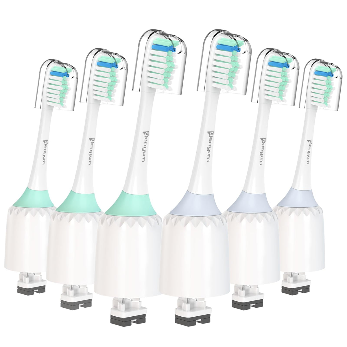 Senyum cabezales pack frontal mostrando seis cabezales y beneficio de repuesto conveniente