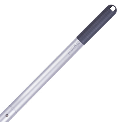 Sepetrel front view of pole showing anodized finish and length benefits