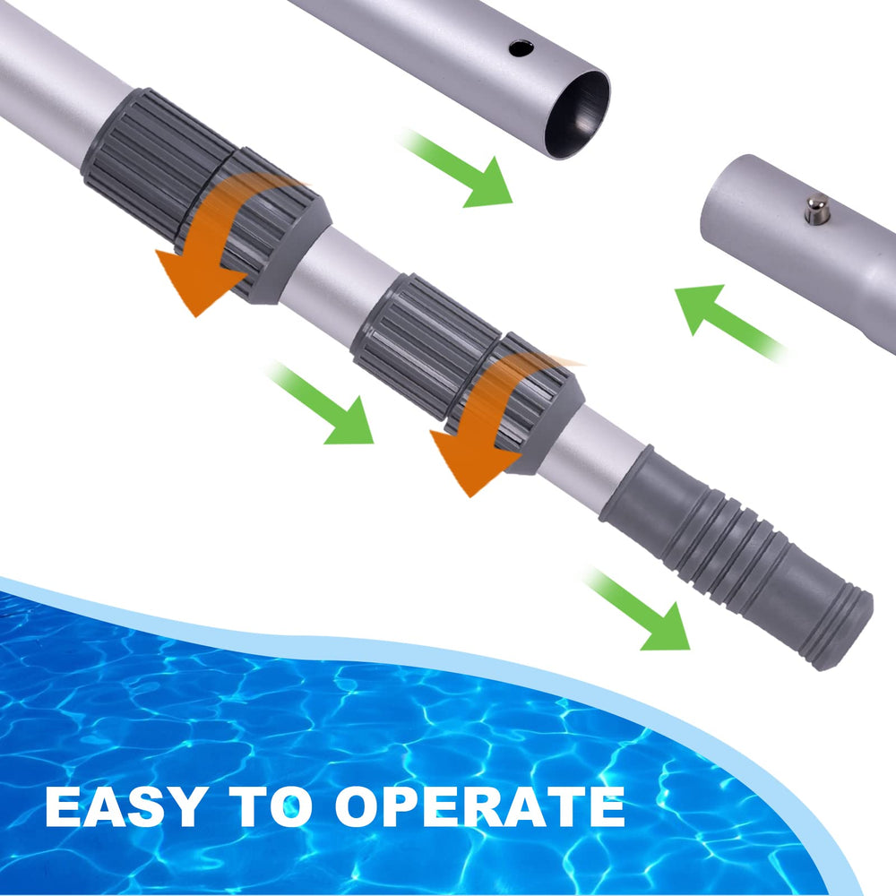 Sepetrel pole beside brush showing adjustable length and compact storage