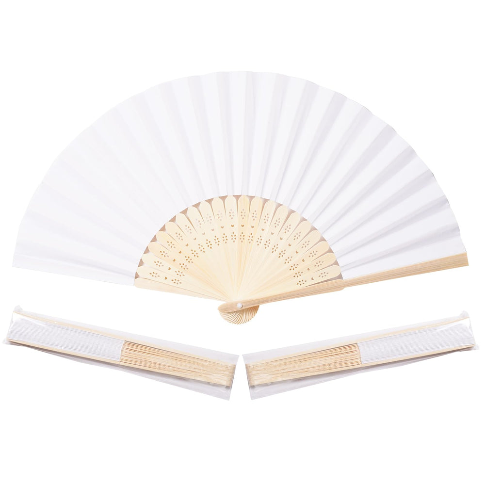 Abanico Sepwedd frontal blanco mostrando diseño y uso práctico