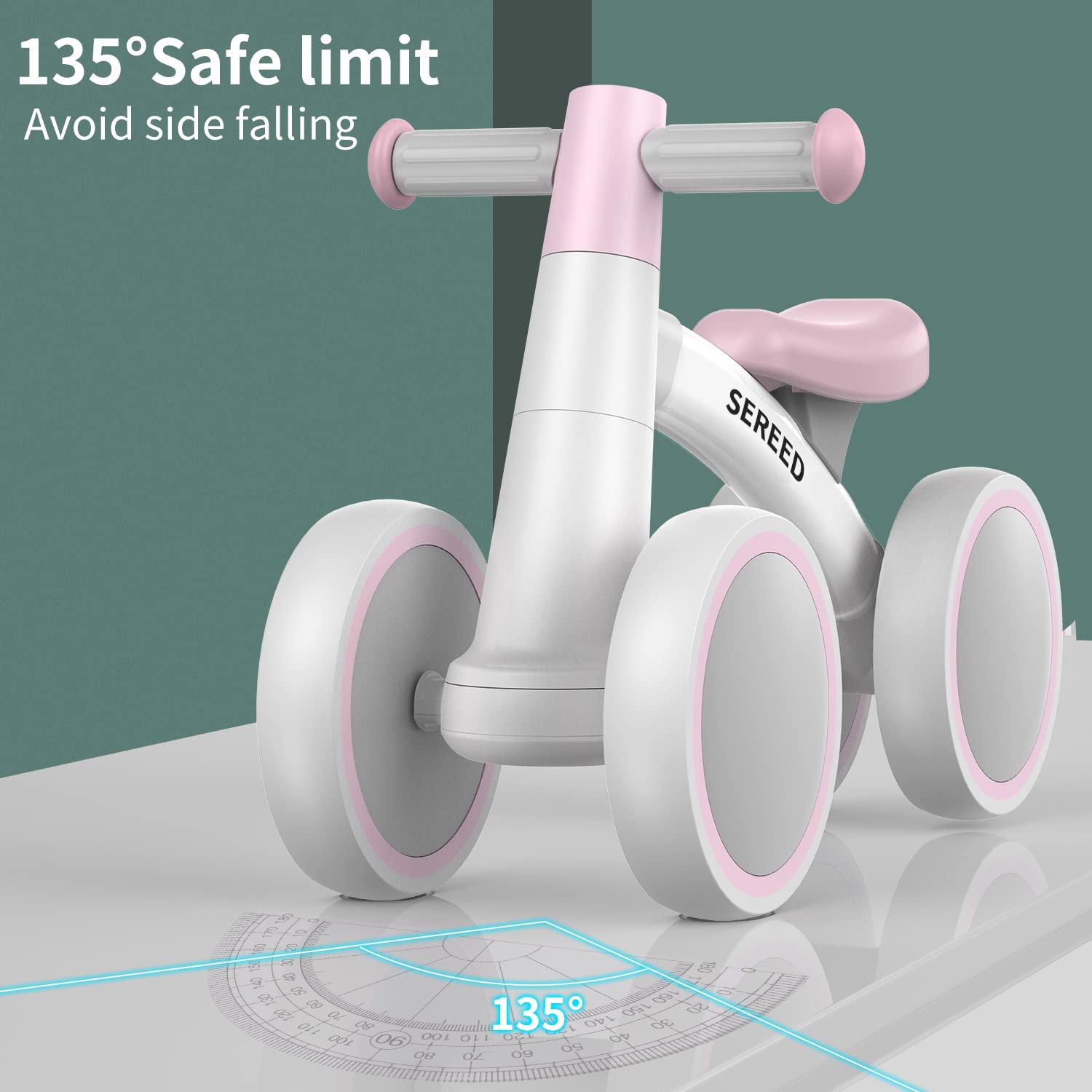 SEREED toddler riding outside building balance and confidence benefit