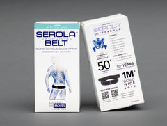 Serola belt close fabric texture highlighting breathable comfort benefit