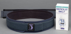Person wearing Serola belt while walking demonstrating stability benefit
