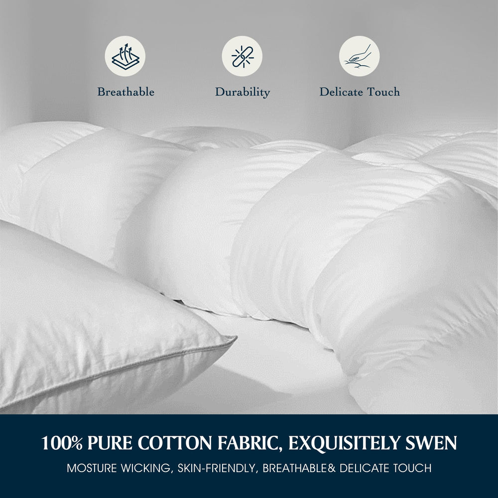 Serta cotton cover close-up highlighting soft 233-thread-count breathable texture