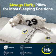 Serta fill cross-section showing resilient DuraLOFT polyester support