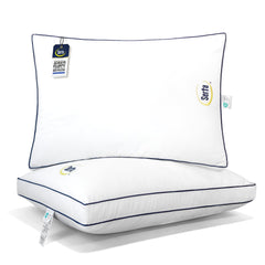 Serta front packaging showing set of two pillows and benefits