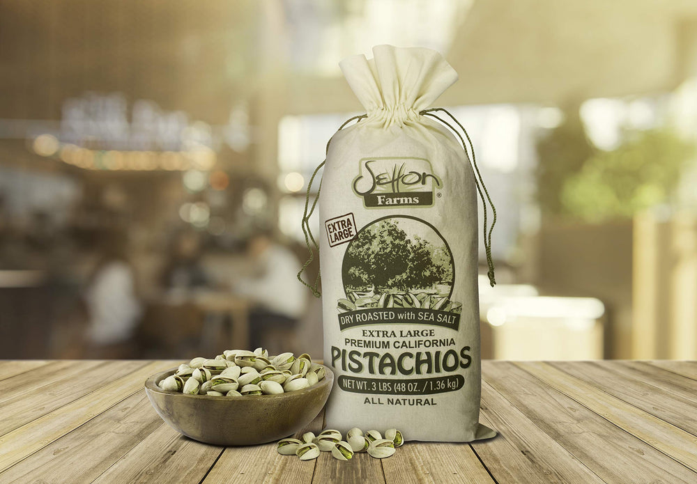 Setton Farms pistachos servidos en plato listos para consumir