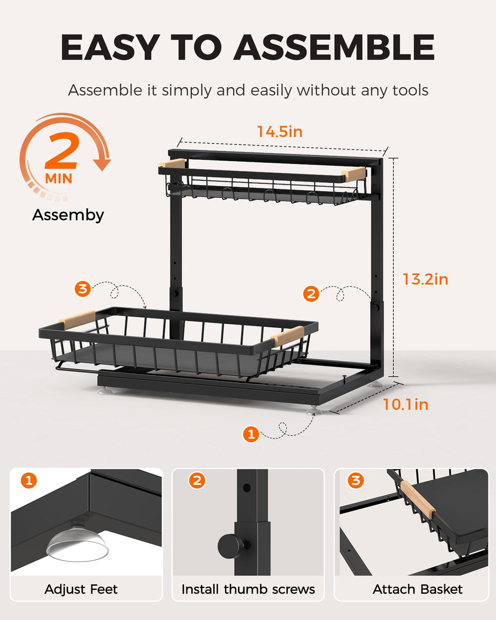 Sevenblue organized kitchen cabinet showcasing clutter-free storage