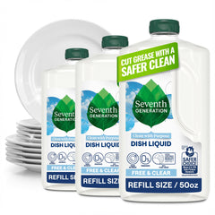 Seventh Generation frontal del envase mostrando el diseño y beneficio ecológico