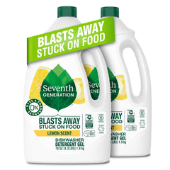 Seventh Generation envase frontal del gel lavavajillas limón, limpieza eficaz