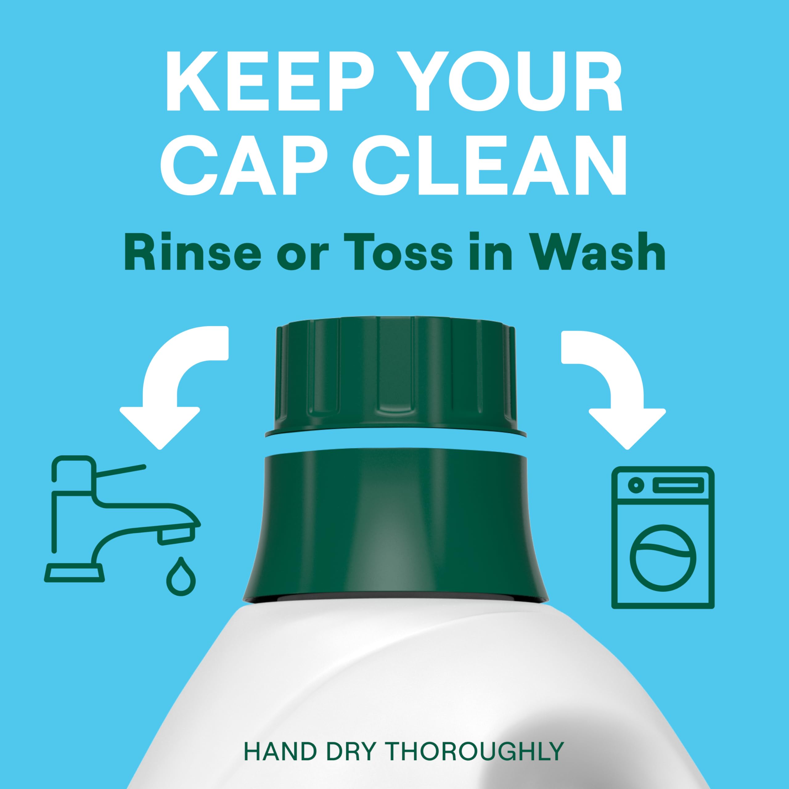 Seventh Generation bottle staged in laundry room conveying plant-based cleaning and sustainable choice