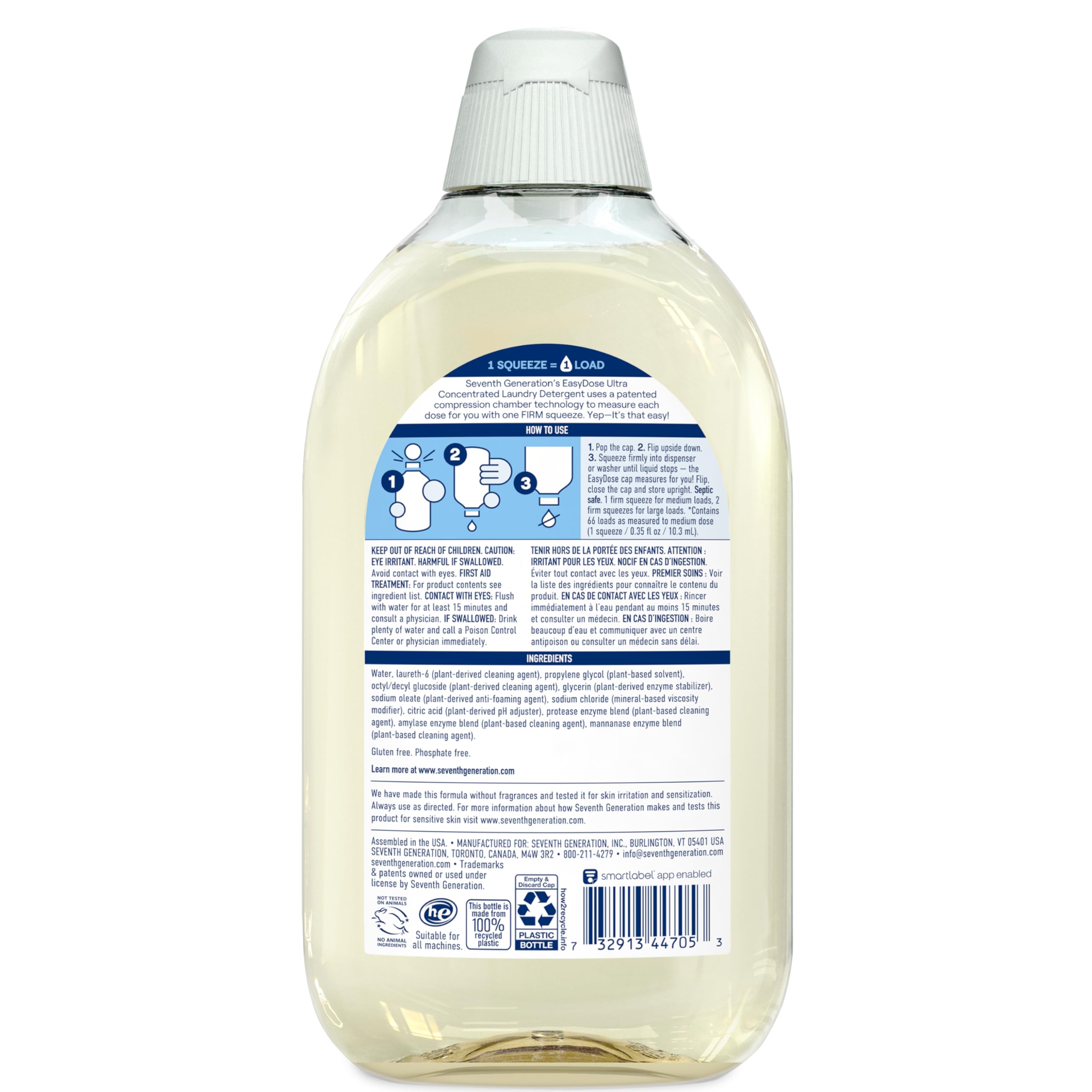 Seventh Generation close-up del tapón EasyDose para dosificación precisa y sin desperdicio