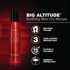 SexyHair espuma en mano para aplicación, permite control preciso del producto