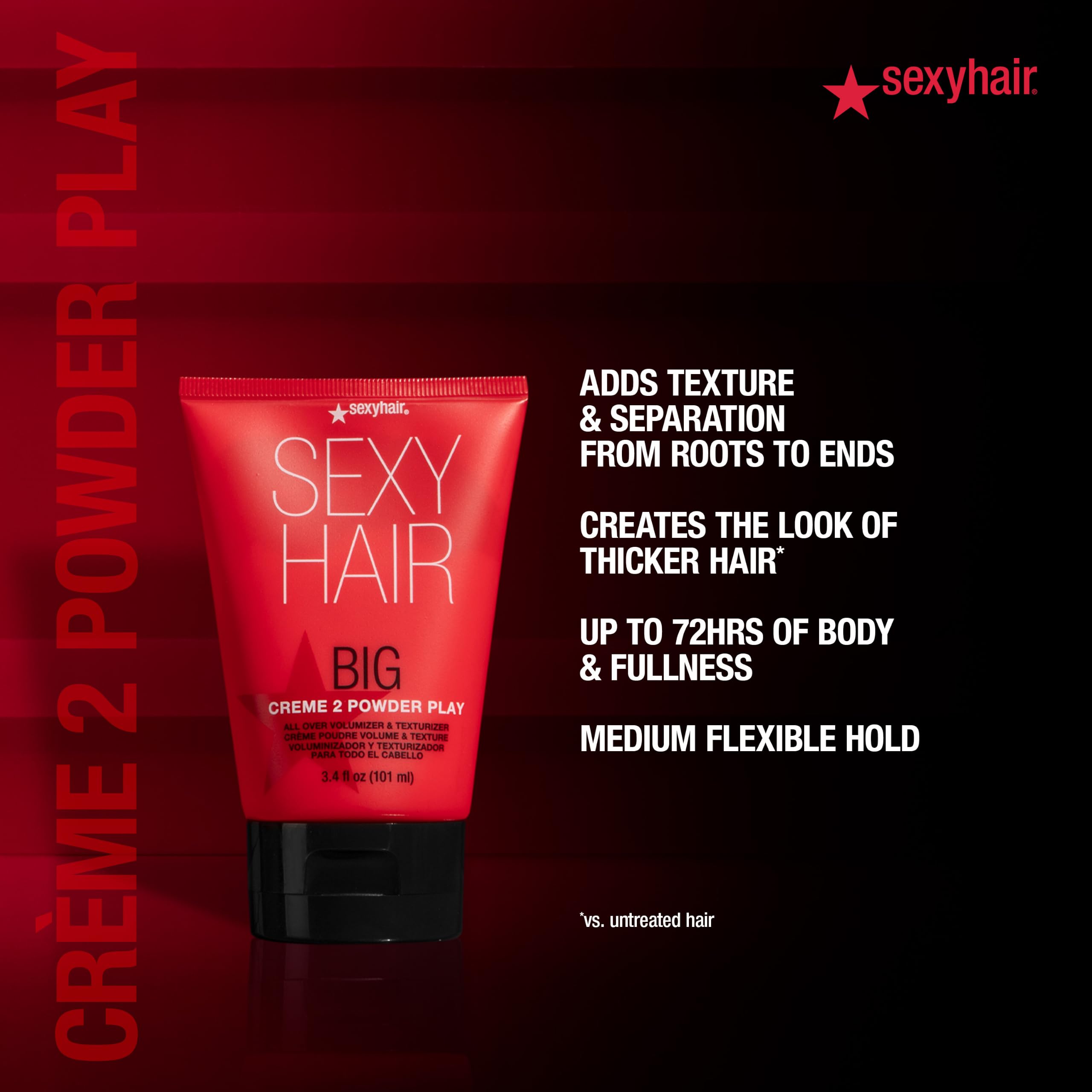 SexyHair primer plano de textura crème-to-polvo para control y ligereza