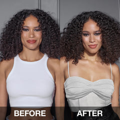 SexyHair aplicación con difusor mostrando control del frizz y forma de rizos