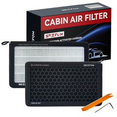 Sezfom filtro de cabina frontal en empaque, instalación fácil y recambio práctico