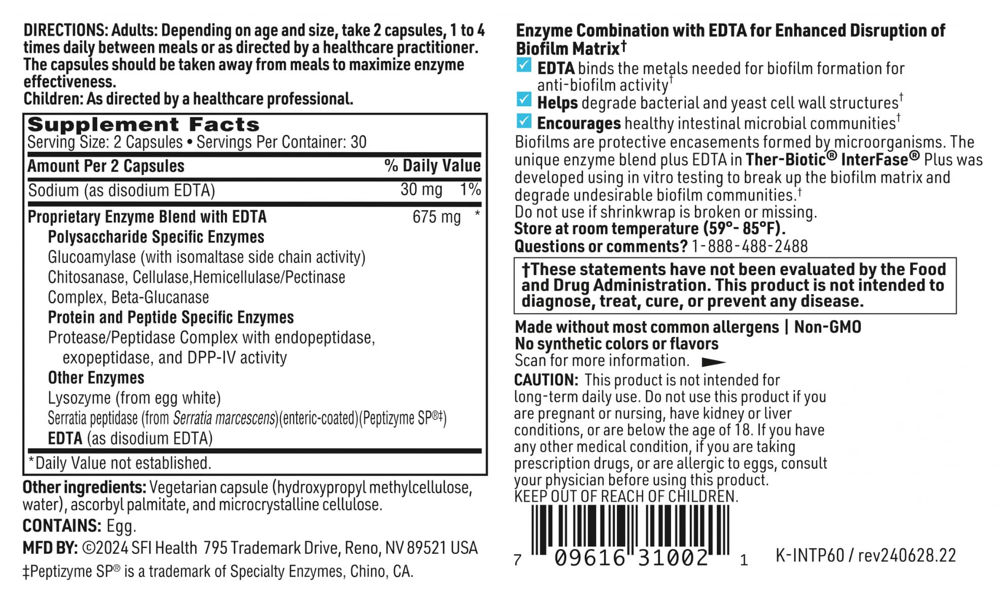 SFI Health close-up powder texture emphasizing enzyme formula potency benefit