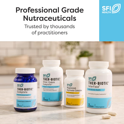 SFI Health Klaire Labs junto a desayuno equilibrado, apoyo digestivo diario