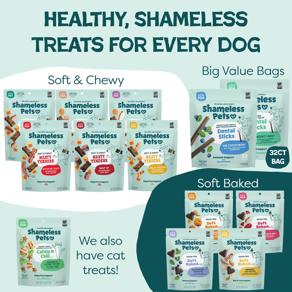Shameless Pets treats in kitchen setting showing convenient everyday use benefit