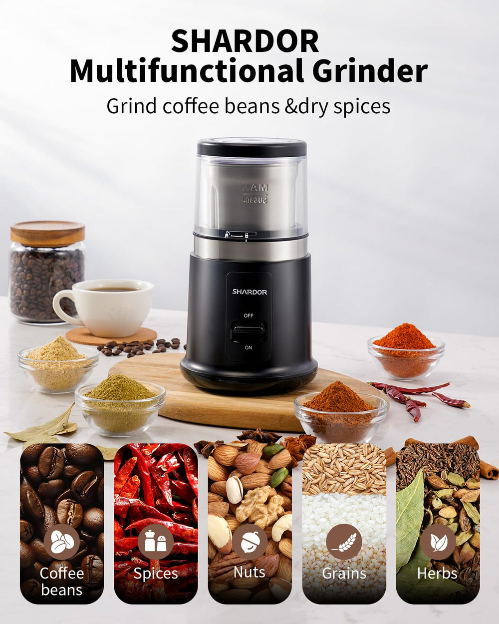 SHARDOR taza de acero inoxidable extraíble lista para verter con facilidad