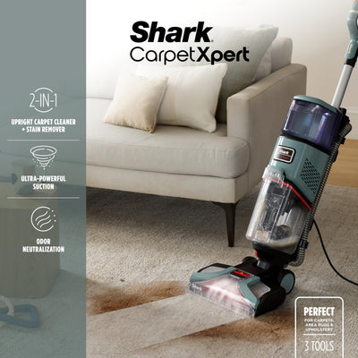 Shark CarpetXpert primer plano del cepillo de alta velocidad que levanta suciedad