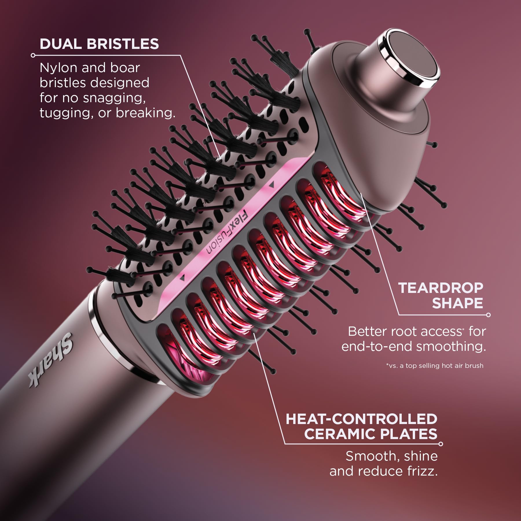 Shark FlexFusion scalp shield controls view showing simple activation for scalp protection