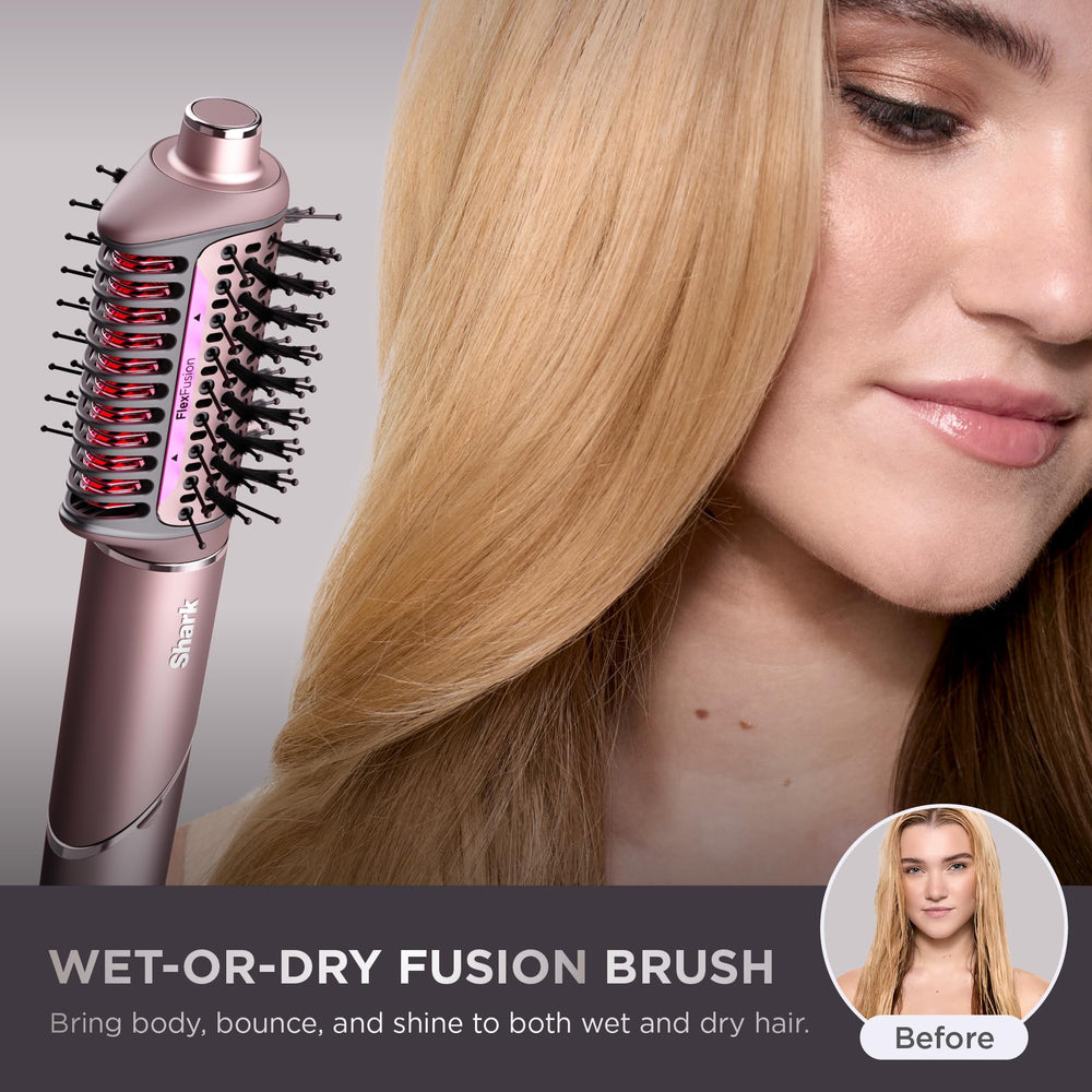 Shark FlexFusion styling dry hair image demonstrating polished blowout and reduced frizz