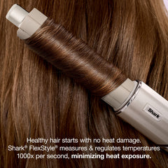 Shark FlexStyle oval brush bristles detail adding volume and smooth finish