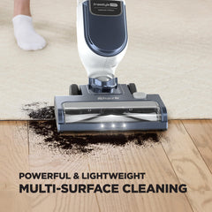 Shark Freestyle Max cleaning hardwood floor illustrating cordless convenience