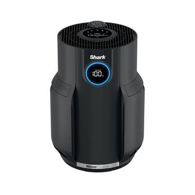Shark HP152 front view showing charcoal finish and air intake, highlighting compact efficiency