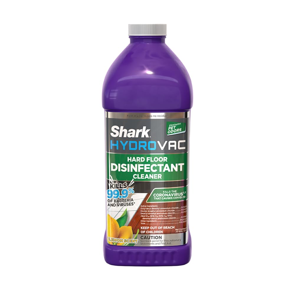 Shark HydroVac botella frontal mostrando etiqueta y diseño práctico