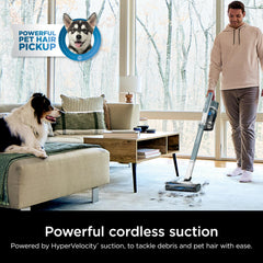Shark PowerFins nozzle close-up demonstrating deep carpet cleaning benefit