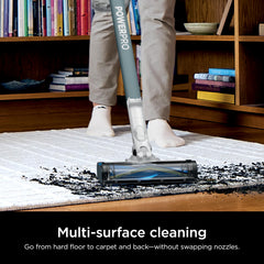 Shark self-cleaning brushroll detail showing no-hair-wrap advantage