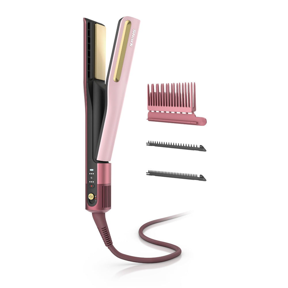 Shark SilkiPro front view in rose showing controls and ergonomic grip for easy handling