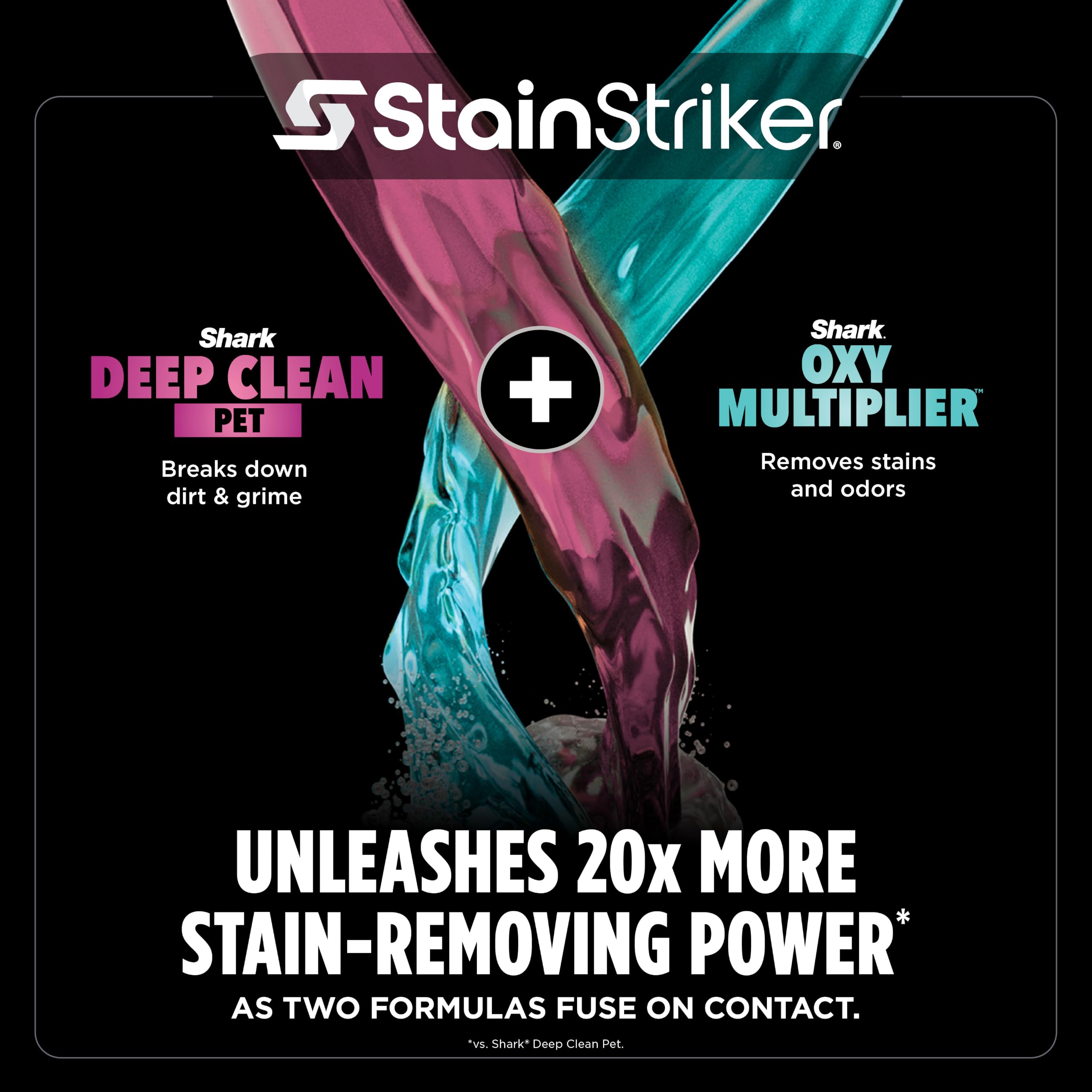 Shark StainStriker HairPro 7" XL nozzle on rug removing set-in carpet stains efficiently
