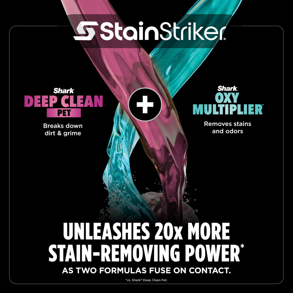 Shark StainStriker HairPro 7" XL nozzle on rug removing set-in carpet stains efficiently