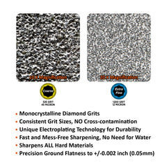 SHARPAL extra-fine 1200-grit face close-up showing smooth finish for honing