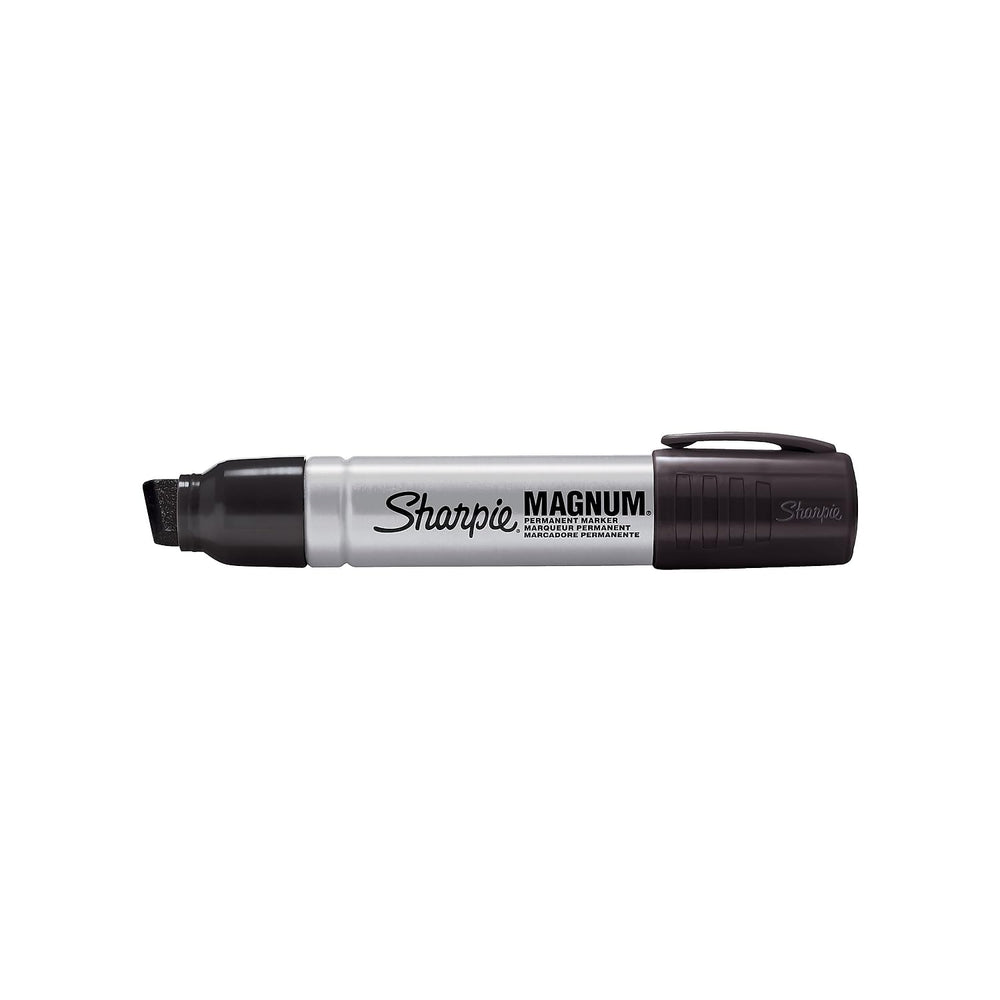 Sharpie trazo negro continuo demostrando opacidad y cobertura rápida