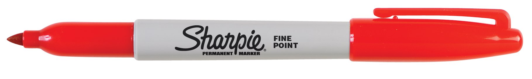 Sharpie writing on plastic label demonstrating strong surface adhesion