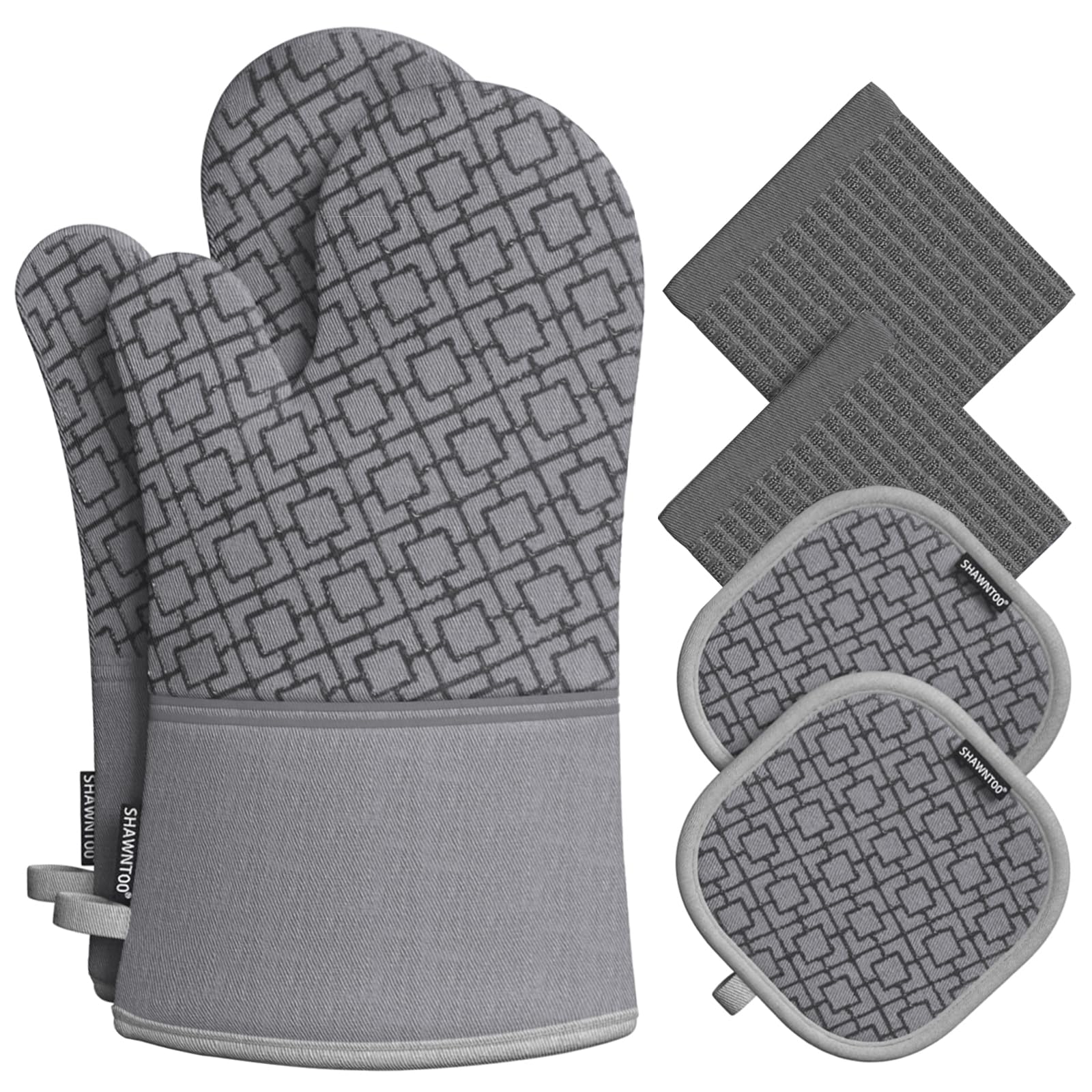 SHAWNTOO guante de horno frontal mostrando superficie antideslizante y protección