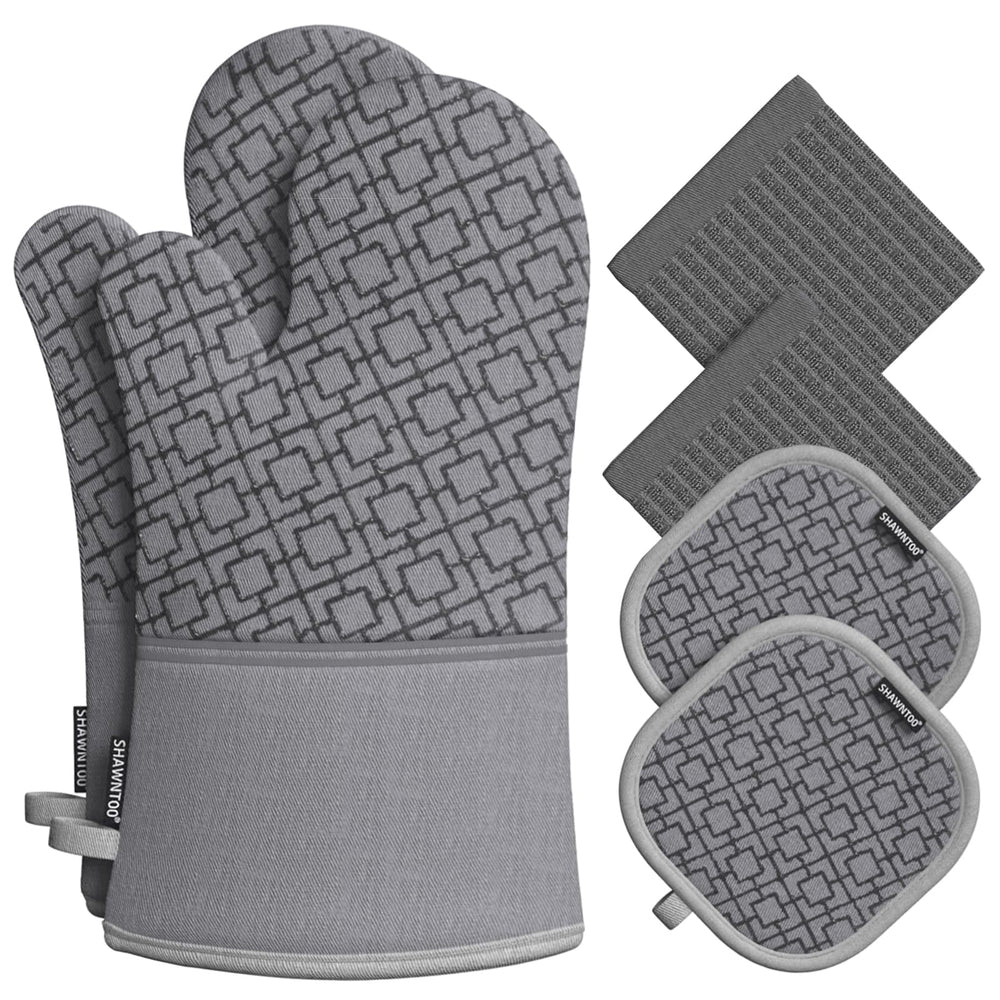 SHAWNTOO guante de horno frontal mostrando superficie antideslizante y protección