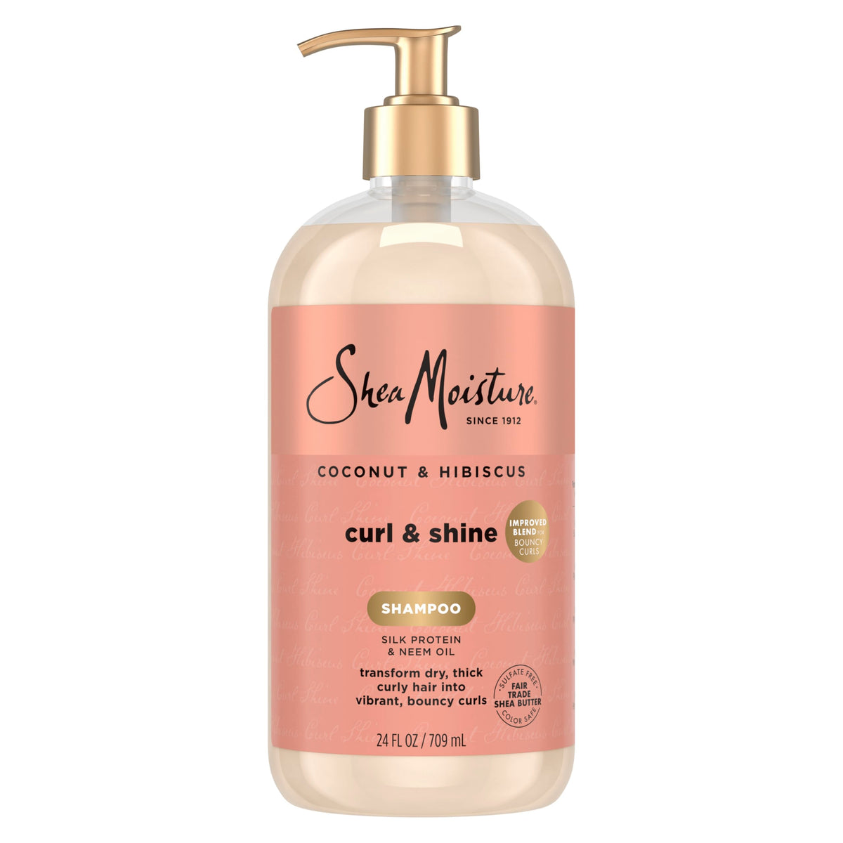 Shea Moisture botella frontal 24oz mostrando diseño y tamaño para compra segura